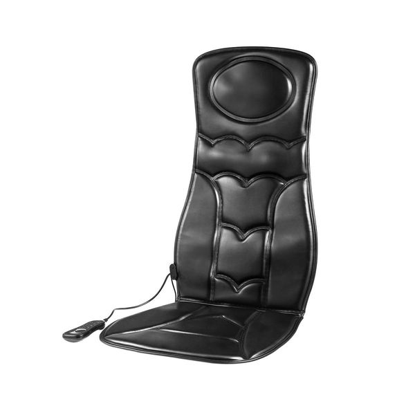 Car Home Office Massage Seat Cushion Include Pulsate,Tap,Roll,Knead,Auto 5 Massage Modes-Pu Leather