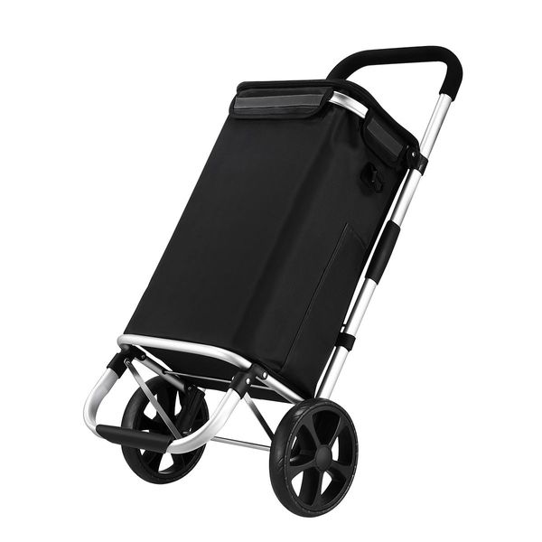 45Kg Load Folding Easy Transport 2 Big Wheels Shopping Cart Trolley Durable Waterproof Oxford Cloth