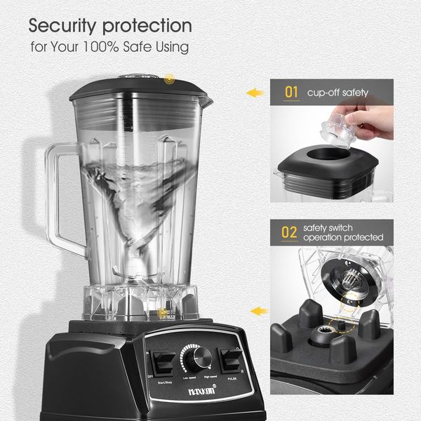 Powerful 2200W Home/Business 2L Food Blender Smoothie Maker Juicer Grinder W/High Speed Blade