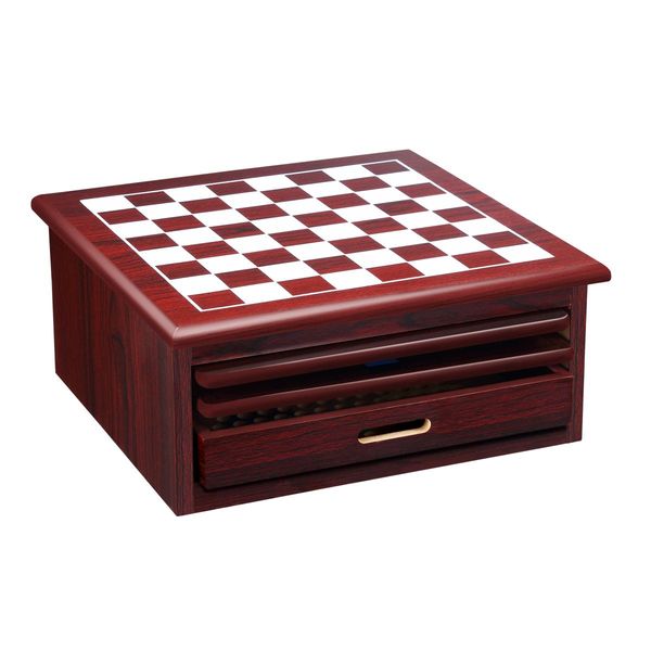 15 Games In 1 Wooden Box Include Chess,Checkers,Solitaire,Backgammon,Tic-Tac-Toe,Parcheesi, Etc.