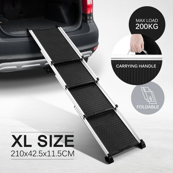 Collapsible Portable Xl None Slip Pet Car Ramp Dog  Ladder Stair For Vans/Trucks/Suv 100Kg Max Load