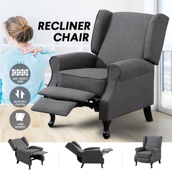 Position Adjustable Sofa Recliner Chair W/ Large Backrest,Thick&High Resilience Foam Padding