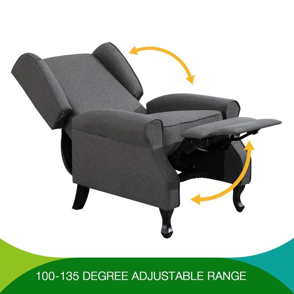 Position Adjustable Sofa Recliner Chair W/ Large Backrest,Thick&High Resilience Foam Padding