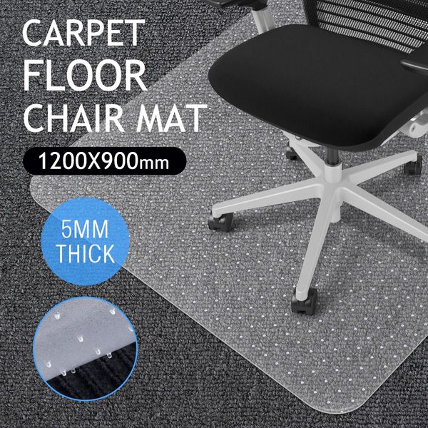 Durable 5Mm Thick High Quality Pvc Clear Office Chair Mat Floor Carpet Rectangle Protector 120X90Cm