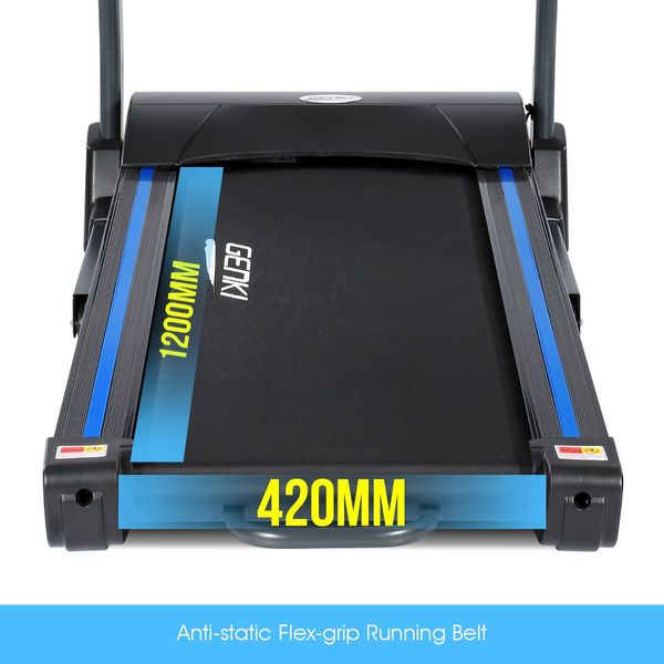 2Hp 1-15Km/H Speed Foldable Treadmill Running Machine W/42Cm Width Belt Home Gym Exercise Equipment