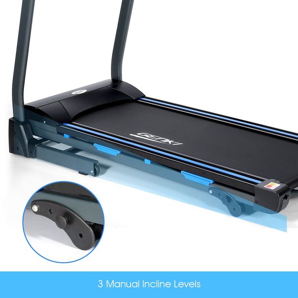 2Hp 1-15Km/H Speed Foldable Treadmill Running Machine W/42Cm Width Belt Home Gym Exercise Equipment