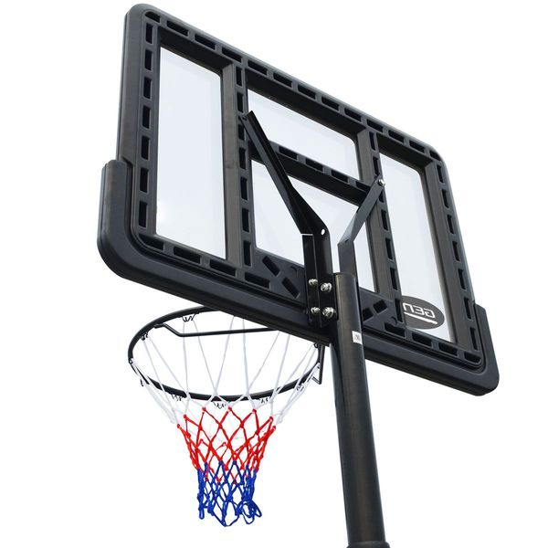 Anti Rust 2.46-3.06M Height Adjustable Basketball Hoop System W/Spring-Loaded Rim For Slam Dunk