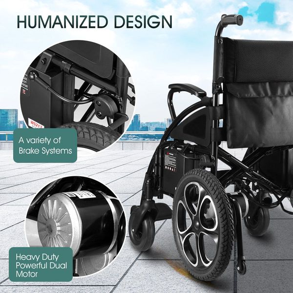 6Km/H Foldable Electric Wheel Chair W/Flexible 360 Rotatable Angle,Various Road Type Applicable