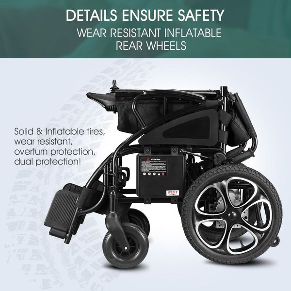 6Km/H Foldable Electric Wheel Chair W/Flexible 360 Rotatable Angle,Various Road Type Applicable