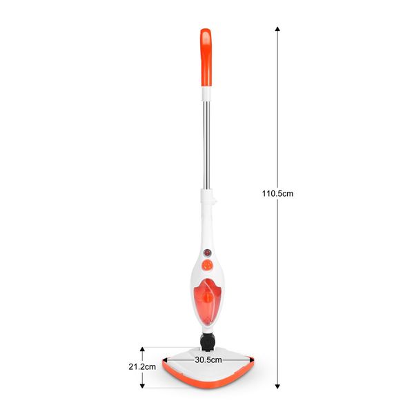 Effectively Sterilize 1300W Steam Mop Cleaner W/Multi Nozzles For Floor Clothes Window Etc.-Orange