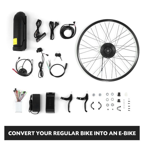 Convert Your Regular Bike Into Electric Bike Kit W/350W Motor,9Ah Battery,26" Rear Wheel, Etc.