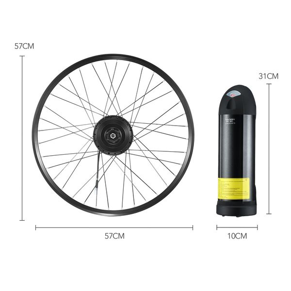 Convert Your Regular Bike Into Electric Bike Kit W/350W Motor,9Ah Battery,26" Rear Wheel, Etc.