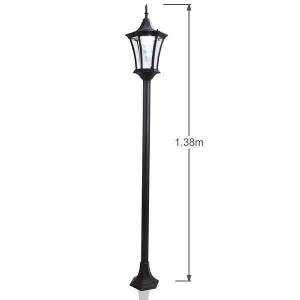 Elegant Weather Resistant Quality Real Glass Solar Post Light Lamp For Parks Garden, Patio/Veranda