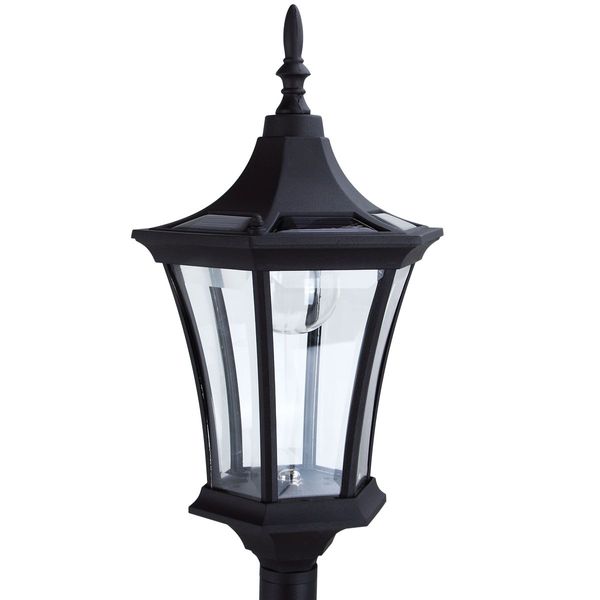 Elegant Weather Resistant Quality Real Glass Solar Post Light Lamp For Parks Garden, Patio/Veranda