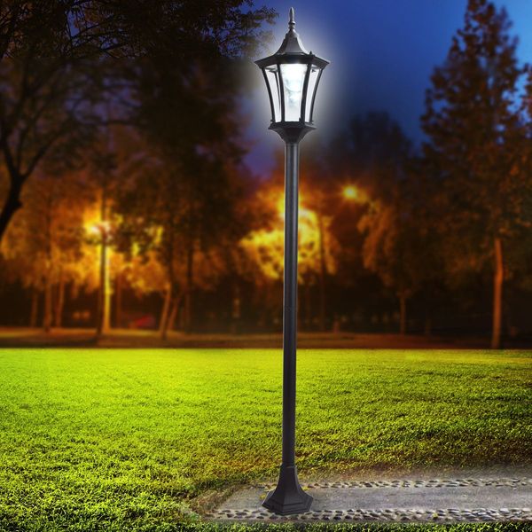 Elegant Weather Resistant Quality Real Glass Solar Post Light Lamp For Parks Garden, Patio/Veranda