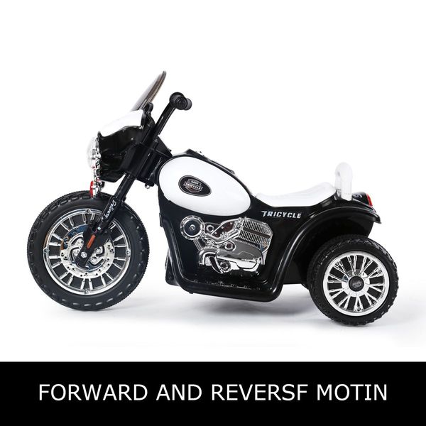 Kids 3Km/H Electric Motorcycle Ride On Motorbike W/3 Non-Slip Wheels On Various Terrains