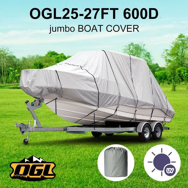 25-27Ft High Quality Weather/Uv Resistant Jumbo Boat Cover Canopy For Hardtop Or T-Top Boats