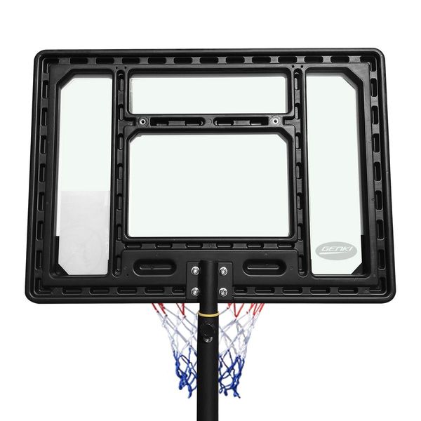 1.65-2.1M Mobile Basketball Hoop Stand W/Ring,Backboard,Stable Base,Protetive Sleeve On Pole