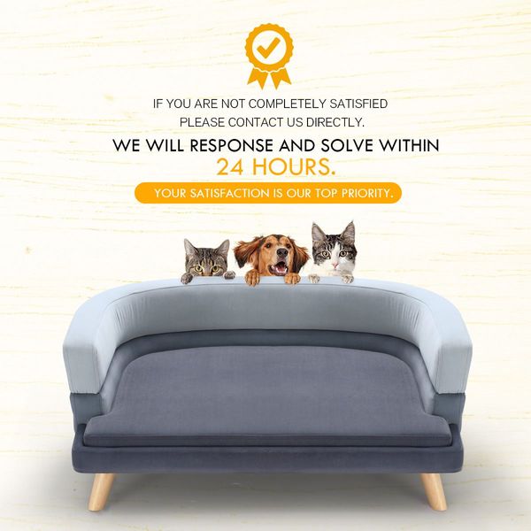 Large Soft Well Padded Dog Bed Pet Sofa W/4 Raised Leg Away From Mold,Small Insect, Max 50Kg