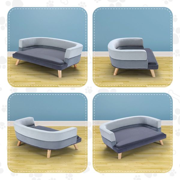 Large Soft Well Padded Dog Bed Pet Sofa W/4 Raised Leg Away From Mold,Small Insect, Max 50Kg