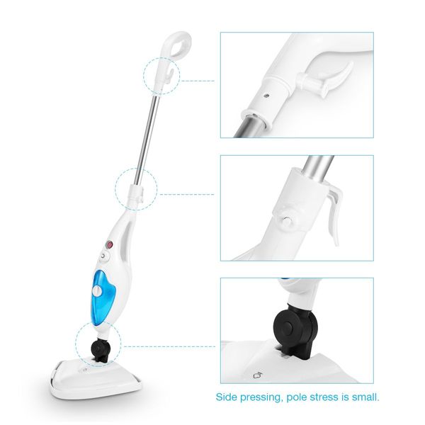 Effectively Sterilize 1300W Steam Mop Cleaner W/Multi Nozzles For Floor Clothes Window Etc.-Blue