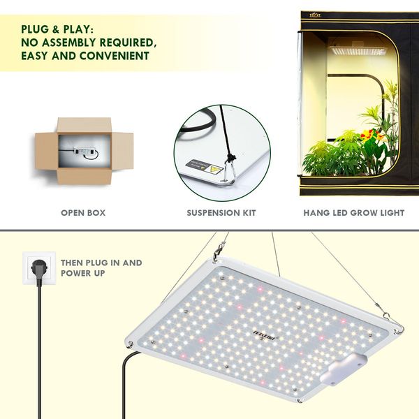 1000W Indoor Full Spectrum 218 Led Plant Grow Light W/Samsung Lm301B Diodes For Higher Yields