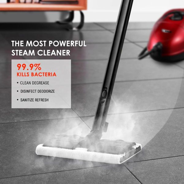 Only 1 Min Heat Up Time 3.4L High Pressure Steam Mop Cleaner For Tile Wood Carpet Glass