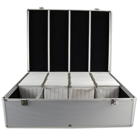 Portable Aluminium Cd Dvd Box 1000 Discs Storage Case For For Pro Djs, Music Or Movie Lovers