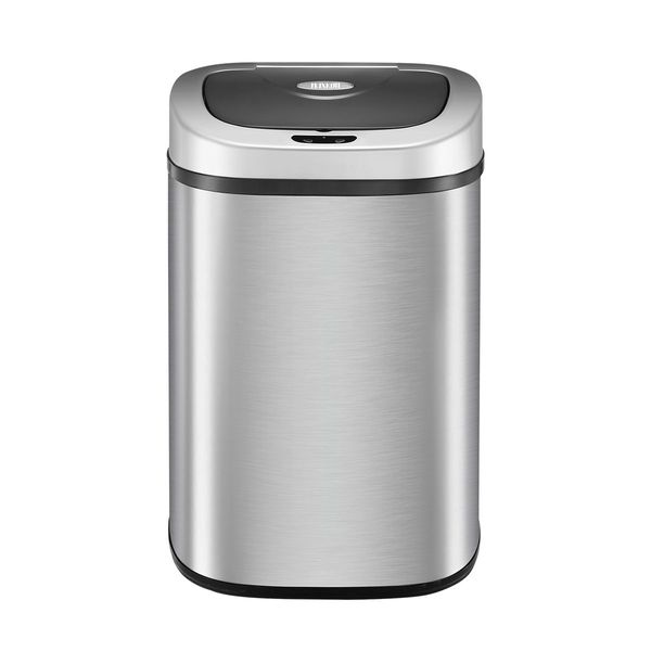 80L Kitchen 20Cm Motion Sensor Garbage Waste Recycle Bin Stainless Steel Large Opening