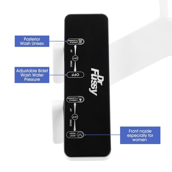 2-Nozzle More Hygient Toilet Bidet Sprayer W/Adjustable Water Pressure,Bacteria Resistant