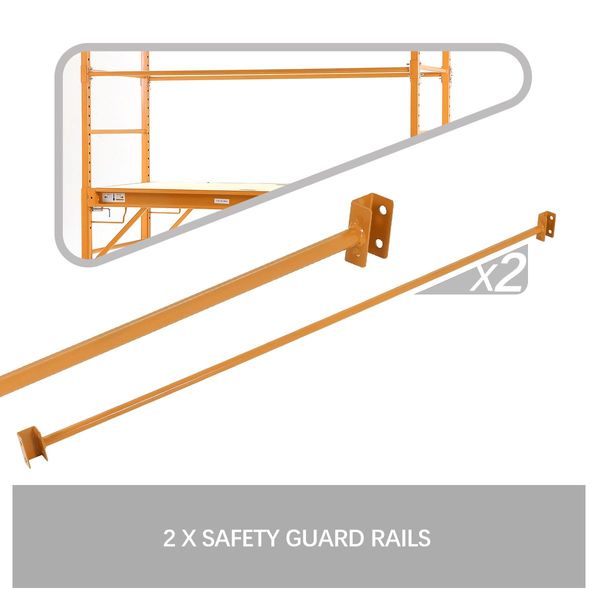 70-180Cm Height Adjustable Mobile Safety Scaffold Max 450Kg Load W/3 Lock System-Yellow