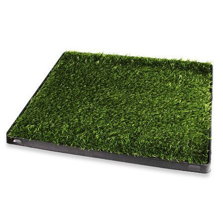 Indoor Pet Toilet Training Dog Potty Pad Grass Mat W/Removable Waste Tray Easy To Clean