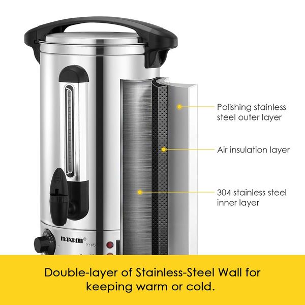 10L 2-Layer Super Insulation Hot Water Urn Stainless Steel For Coffee Juice Cider Or Tea