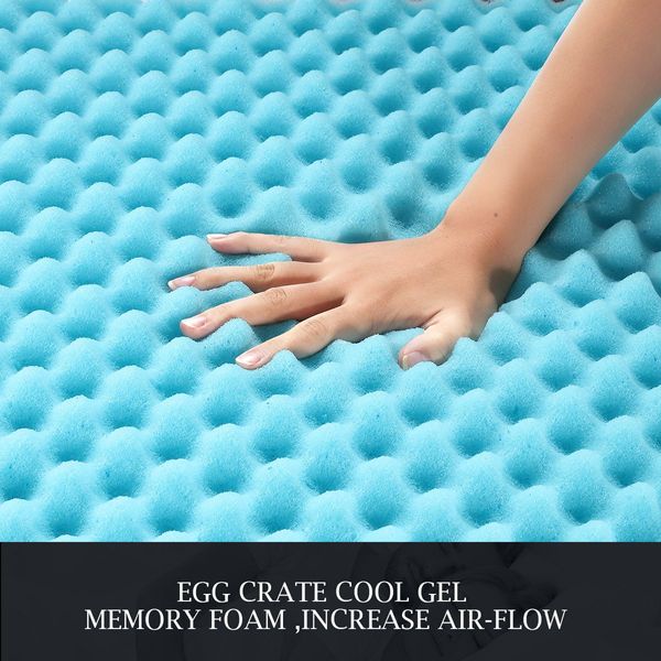 10/20/30Cm Height Adjustable Cool Gel Memory Foam Wedge Pillow Antibacterial & Anti-Mite