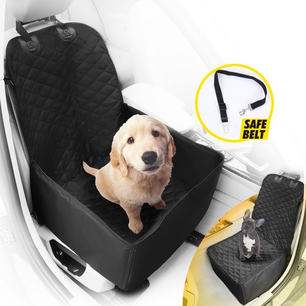 Dog Car Front Seat Cover/Travel Basket 2 In 1 Protector Anti Scratch Anti Dirt Waterproof