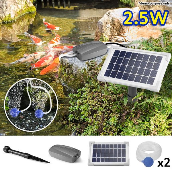 2.5W Solar Powered Super Oxygen Output Air Pump Also Use In Fishing, Fish Transportation