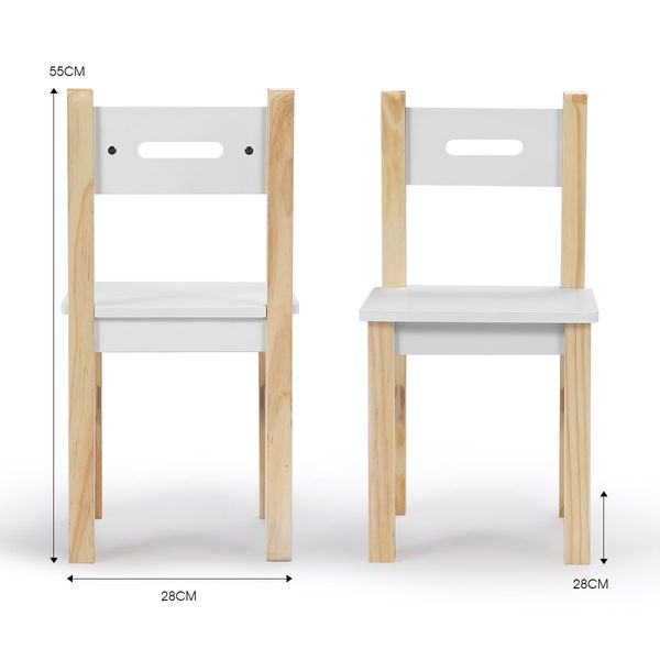 Kids Table Chair Set W/Flippable Desktop 1 For Chalkbord 1 For Flat Surface,Ample Storage