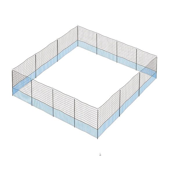 30M X 1.25M Any Shape Poultry Netting Enclosure Chicken Duck Fence W/ 15 Posts