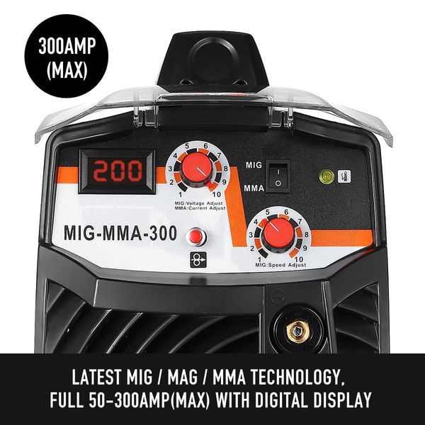 Mig Mag Mma All In 1 Welder For Various Metals W/ Little Splash,Quick Arcing-300Amp