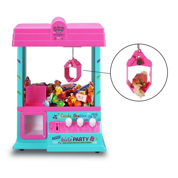 Kids Coordination Develop Toy Mini Candy Grabber Claw Machine W/Music, 24 Coins