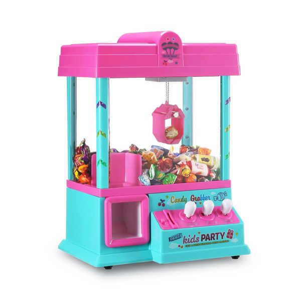 Kids Coordination Develop Toy Mini Candy Grabber Claw Machine W/Music, 24 Coins