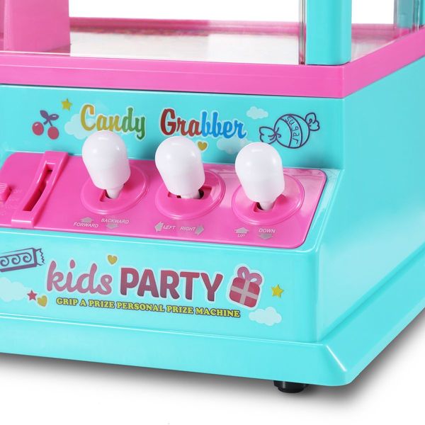 Kids Coordination Develop Toy Mini Candy Grabber Claw Machine W/Music, 24 Coins