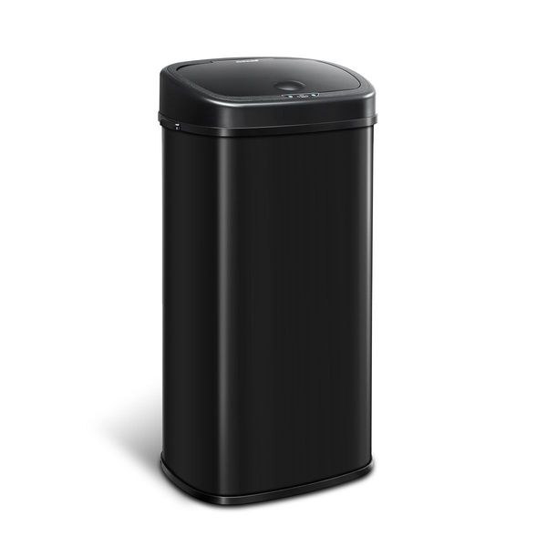 68L Kitchen Automatic Touchless Sensor Bin Stainless Steel Easy To Clean-Black