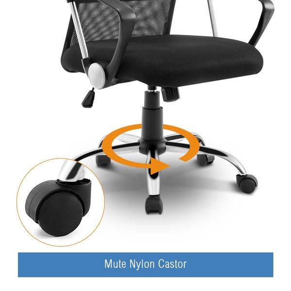 High Back Breathable Mesh Computer Executive Office Chair W/Comfortable Pu Headrest