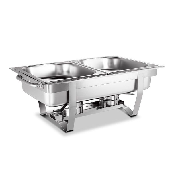 2 X 4.5L Bain Maire Bow Chafing Dish Set Stainless Steel Food Buffet Warmer