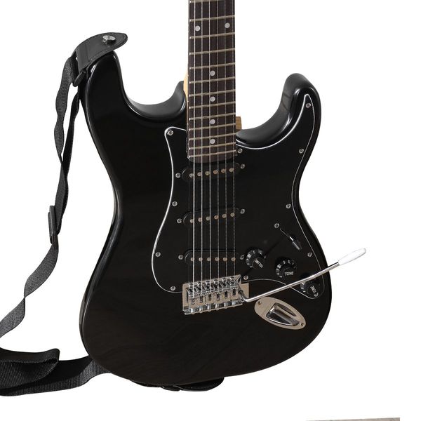 Full-Size 39" Electric Guitar Perfect For Beginner&Intermediate Players-Black