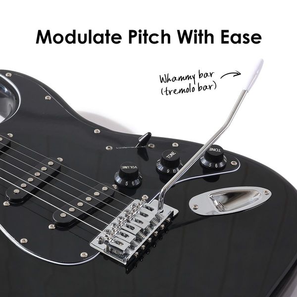 Full-Size 39" Electric Guitar Perfect For Beginner&Intermediate Players-Black