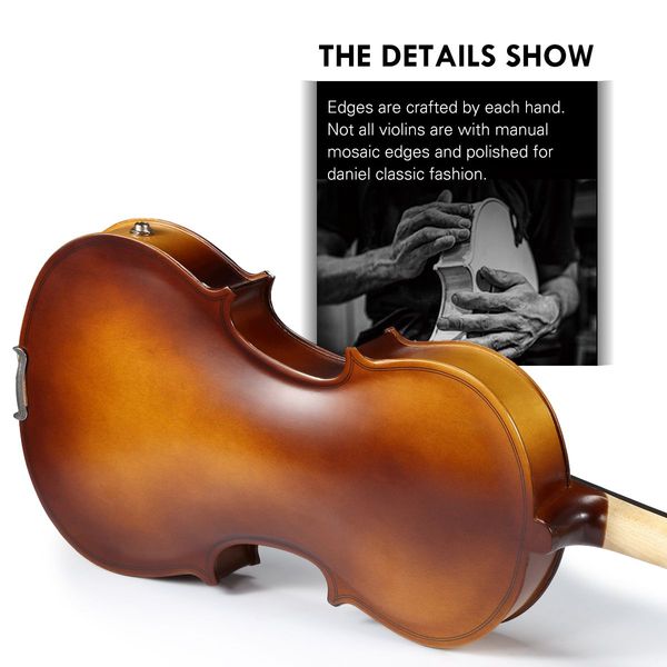 Natural 4/4 Full Size Electric Violin W/ Carrying Cas