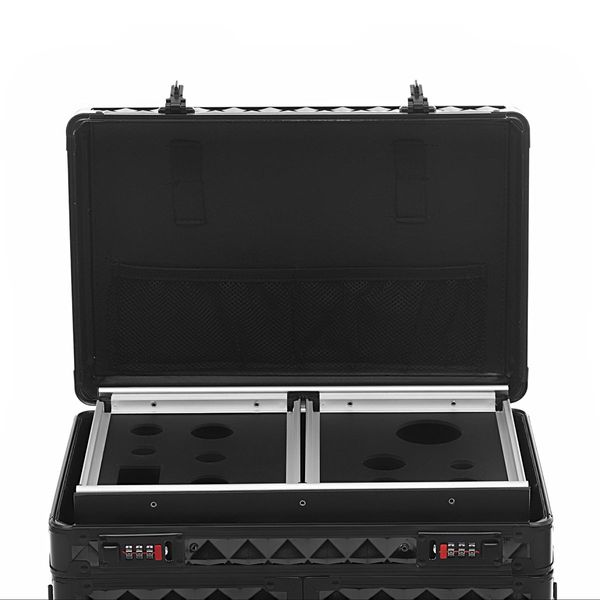 Wheeled Pro Large Makeup Cosmetic Beauty Case W/ Pull Out Trays & Drawers