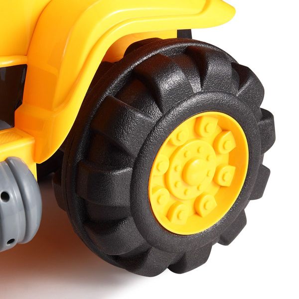 Kids Ride On Bulldozer Toy W/Stones & Safety Helmet Great Gift Idea